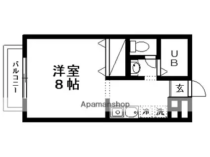 サニーガーデンⅠ(1K/1階)の間取り写真