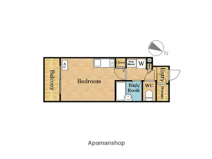 アンセラジオ新越谷(ワンルーム/8階)の間取り写真