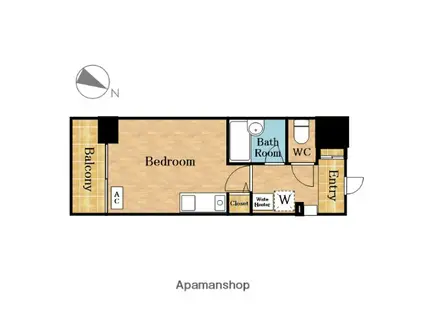 アンセラジオ新越谷(ワンルーム/6階)の間取り写真