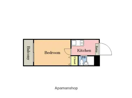 シャルマン南越谷(1K/1階)の間取り写真