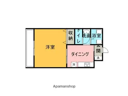 グリーンシティー702(1DK/3階)の間取り写真