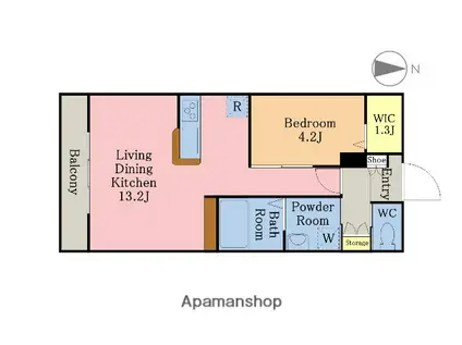 LISO(1LDK/1階)の間取り写真