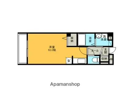 パルティーレ(ワンルーム/1階)の間取り写真