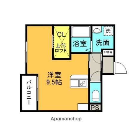 R 越谷 レジデンス(ワンルーム/2階)の間取り写真