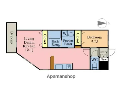 RESERVE H&M RESIDENCE(1LDK/1階)の間取り写真
