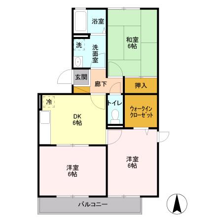 ピラタスⅤ(3DK/1階)の間取り写真