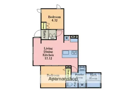 さくらメゾン(2LDK/1階)の間取り写真
