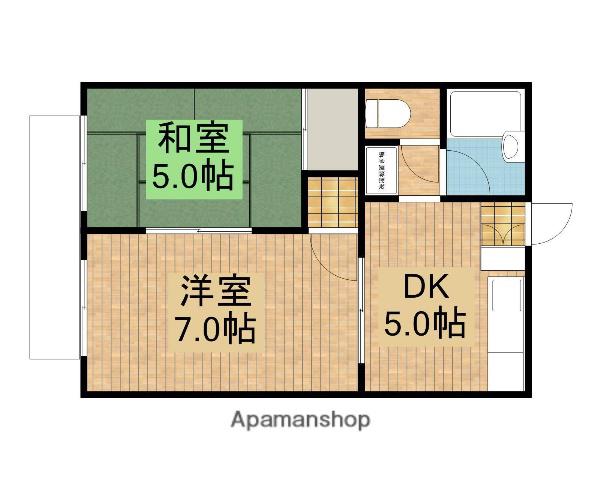 シティハイム浦和(2K/1階)の間取り写真