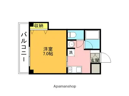 ハイムグレース(1K/2階)の間取り写真