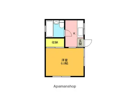 コーポ昭風(1K/2階)の間取り写真