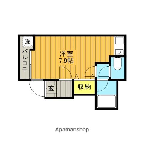 エムワンハイツ(ワンルーム/1階)の間取り写真