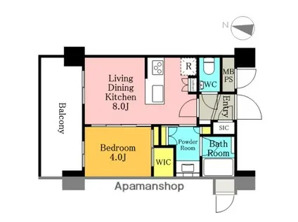 スタジオデン西川口(1LDK/7階)の間取り写真