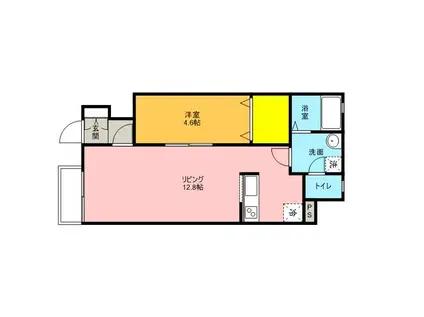 ソレジオ・レイ(1LDK/1階)の間取り写真