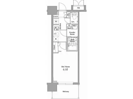 N-STAGE西川口(1K/3階)の間取り写真