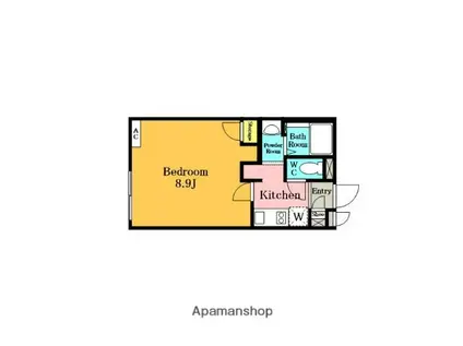 CARUL宮町(1K/1階)の間取り写真