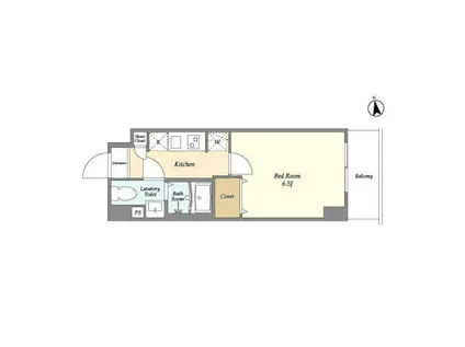 アルファコート西川口27(1K/3階)の間取り写真