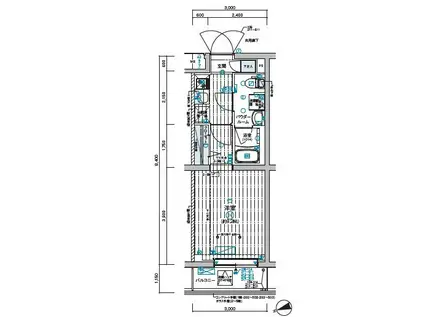 メインステージ和光(1K/5階)の間取り写真