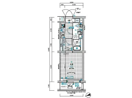 メインステージ和光(1K/1階)の間取り写真