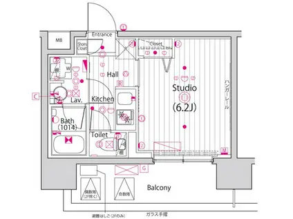 ガーラ・グランディ川口並木(1K/10階)の間取り写真
