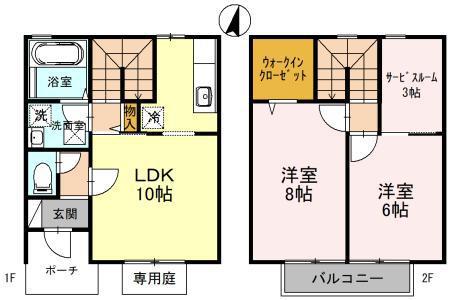 クレセント 弐番館(2LDK)の間取り写真