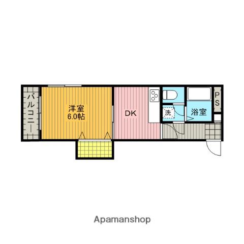 ペアパレス西川口(1DK/2階)の間取り写真