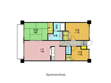 レクセルプラザ西川口(3LDK/10階)の間取り写真