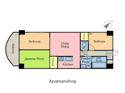 イーグルヒルズ(3LDK/3階)の間取り写真