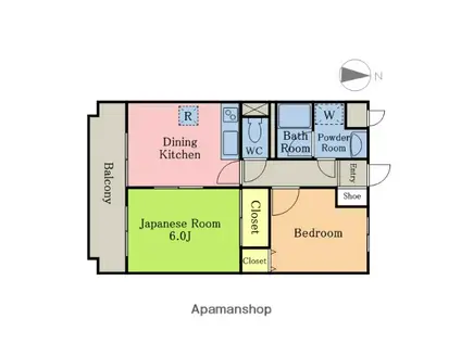 ロイヤルメゾンⅠ(2DK/4階)の間取り写真