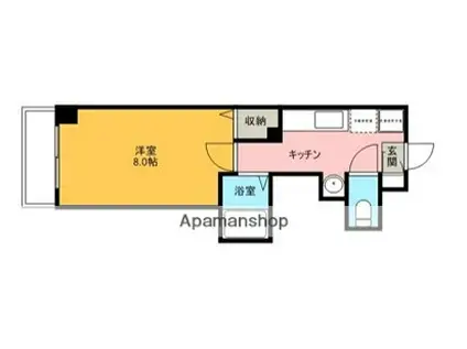 アルファコート東川口(1K/3階)の間取り写真