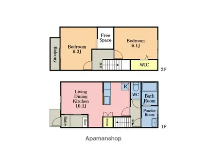 MAISONETTEPARK美園(2LDK)の間取り写真