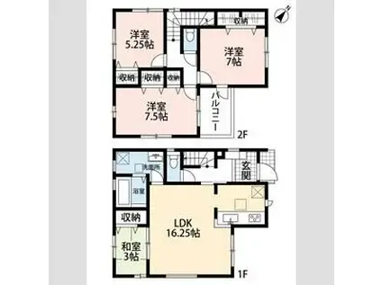 埼玉高速鉄道 東川口駅 徒歩18分 2階建 築3年(4LDK)の間取り写真