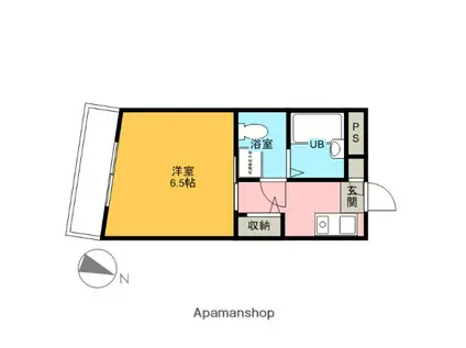 マーブル(1K/2階)の間取り写真