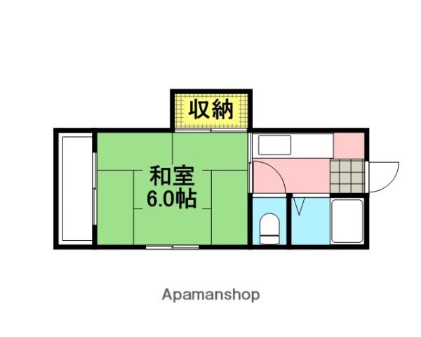桜荘(1K/2階)の間取り写真