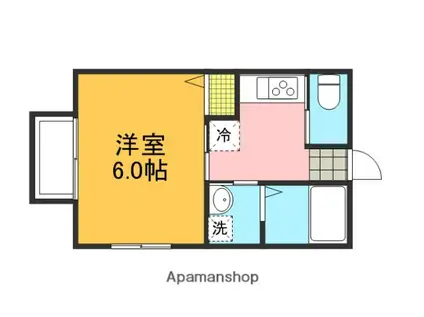 コスモヴィラ参番館(1K/1階)の間取り写真