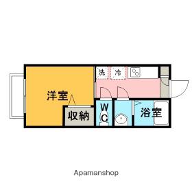 モジュール28(1K/2階)の間取り写真