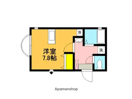 リファインド領家(ワンルーム/1階)の間取り写真