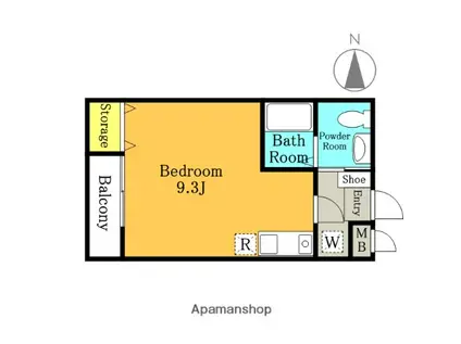 アンタレス(ワンルーム/2階)の間取り写真
