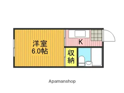 サンハイツ(1K/2階)の間取り写真