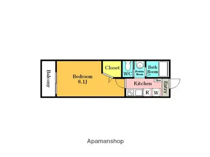 キャメルみずほ台ノア(1K/3階)の間取り写真