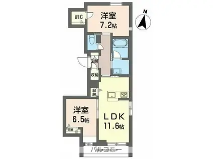 グラン浦和(2LDK/3階)の間取り写真