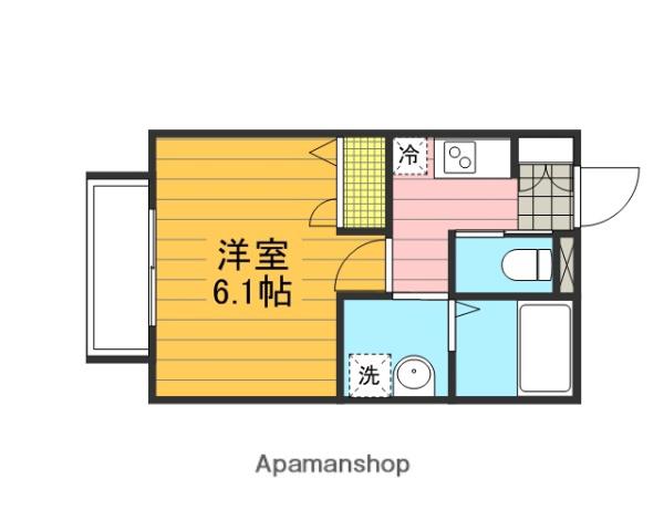 イエリーハイツ(1K/2階)の間取り写真
