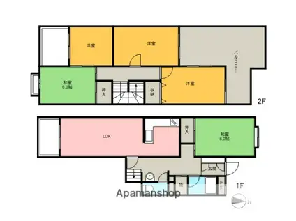 エルベマノワール(4LDK/2階)の間取り写真