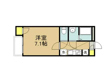 レオネクスト晋Ⅲ(1K/2階)の間取り写真