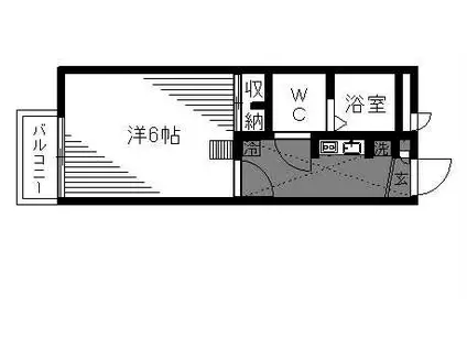 レオパレスWAKABASEKI(1K/3階)の間取り写真