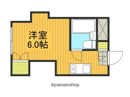 ホープヴィレッジ(ワンルーム/3階)の間取り写真