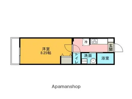 パルジェ大成(1K/1階)の間取り写真