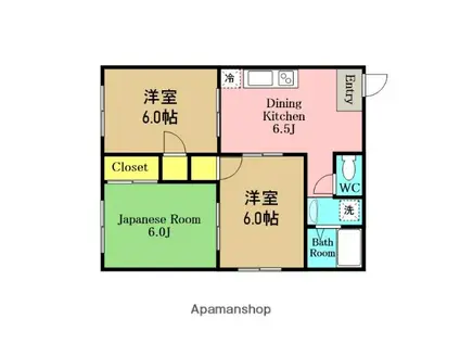 クラマエドミール(3DK/1階)の間取り写真