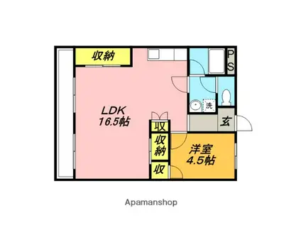 渋谷コート2号館(1LDK/2階)の間取り写真