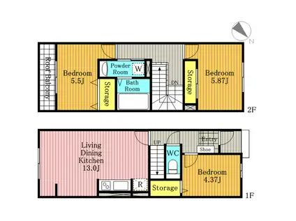 クレオール(3LDK)の間取り写真