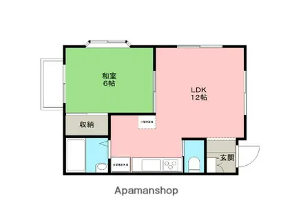 小町ハイツ(1LDK/1階)の間取り写真